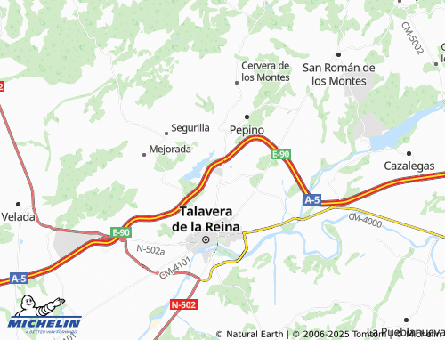 MICHELIN Polígono Industrial Valdefuentes map - ViaMichelin
