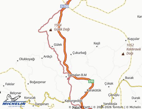 MICHELIN Çukurbağ map - ViaMichelin