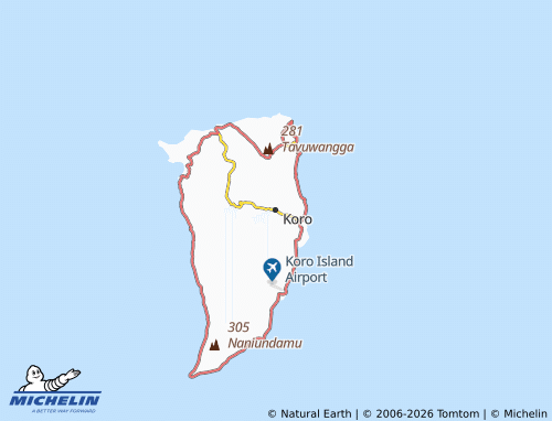 Mapa MICHELIN Koro - ViaMichelin