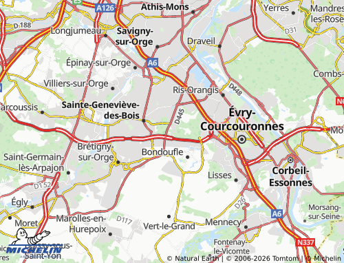 Mappa MICHELIN Fleury-Mérogis - ViaMichelin