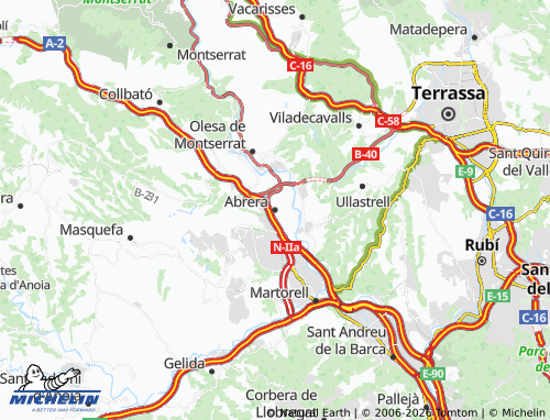 Mapa MICHELIN Abrera - ViaMichelin