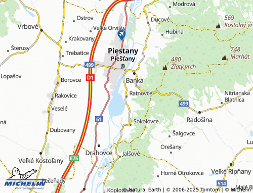 MICHELIN Ratnovce map - ViaMichelin