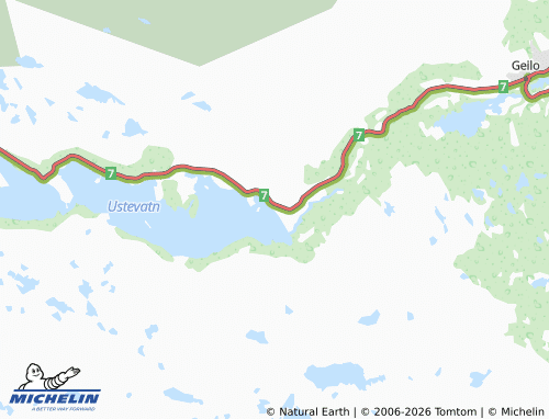Carte MICHELIN Ustaoset - ViaMichelin