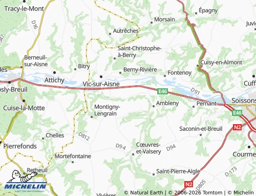 Mappa MICHELIN Ressons-le-Long - ViaMichelin