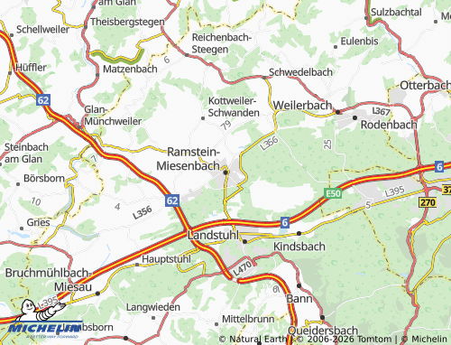 MICHELIN Ramstein-Miesenbach map - ViaMichelin