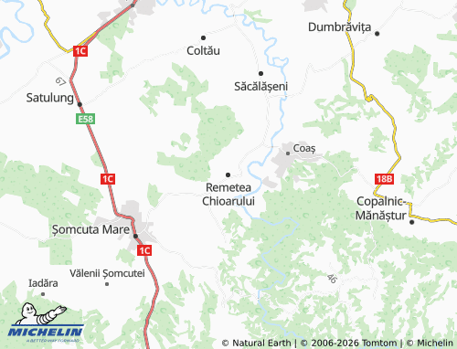 MICHELIN Remetea Chioarului map - ViaMichelin