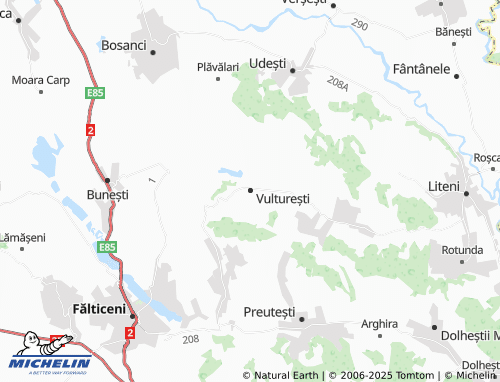 MICHELIN Vulturești map - ViaMichelin
