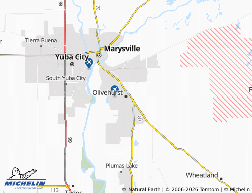 Mappa MICHELIN Olivehurst - ViaMichelin