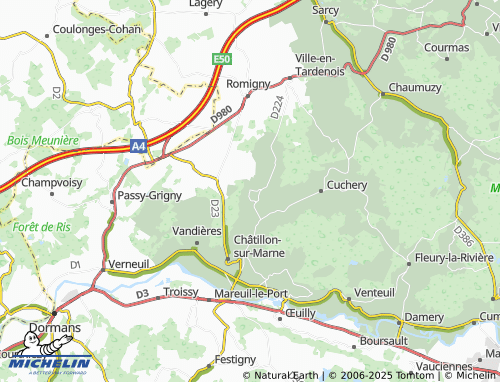 MICHELIN Cuisles map - ViaMichelin