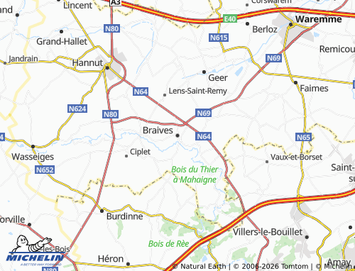 Mappa MICHELIN Braives - ViaMichelin