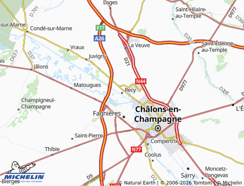 Mapa MICHELIN Recy - ViaMichelin