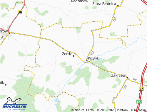 MICHELIN-Landkarte Żerdź - ViaMichelin