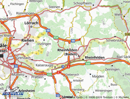 Mapa MICHELIN Degerfelden - ViaMichelin