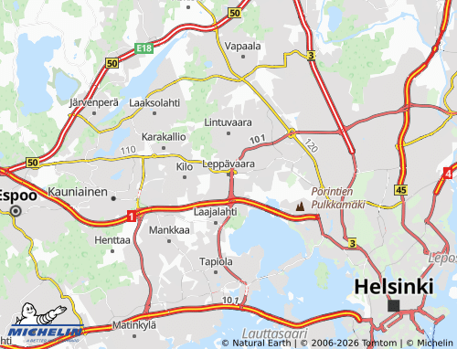Carte MICHELIN Leppävaara - ViaMichelin