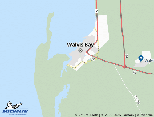 Mapa MICHELIN Walvis Bay Extension 7 - ViaMichelin
