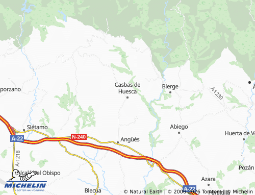 Mappa MICHELIN Casbas de Huesca - ViaMichelin