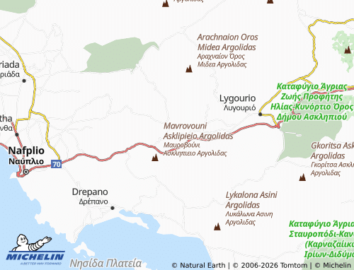 Carte MICHELIN Arkadiko - ViaMichelin