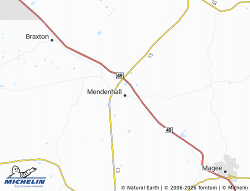 Mapa MICHELIN Mendenhall - ViaMichelin