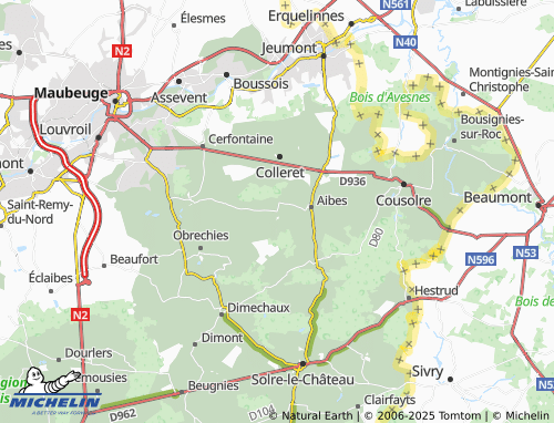 MICHELIN Quiévelon map - ViaMichelin