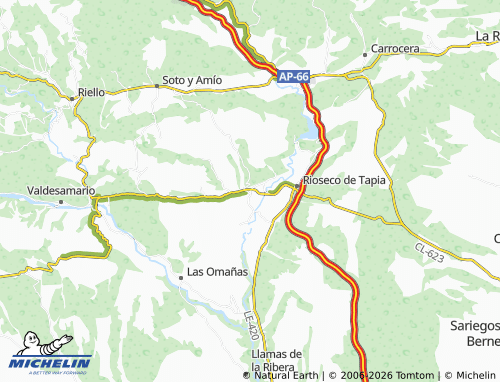 MICHELIN Santa María de Ordás map - ViaMichelin