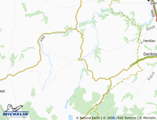Mappa MICHELIN Llansannan - ViaMichelin