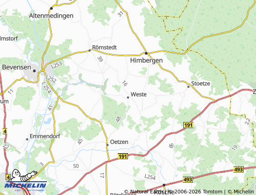 MICHELIN Weste map - ViaMichelin