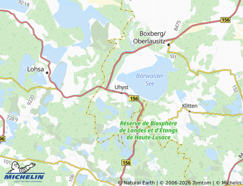 MICHELIN Uhyst map - ViaMichelin