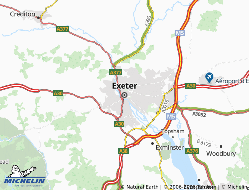 MICHELIN Exeter map - ViaMichelin