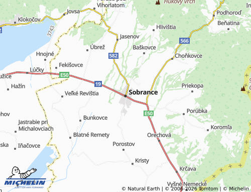 MICHELIN Sobrance map - ViaMichelin