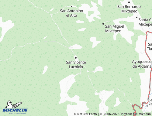 Mappa MICHELIN San Vicente Lachixío - ViaMichelin