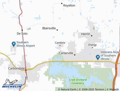 MICHELIN Cambria map - ViaMichelin