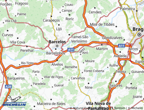 MICHELIN Várzea map - ViaMichelin