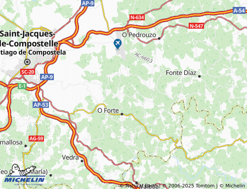 MICHELIN Gastrar (Santa Mariña) map - ViaMichelin