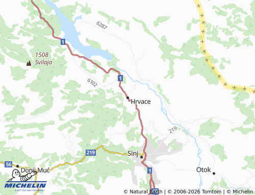 MICHELIN-Landkarte Hrvace - ViaMichelin