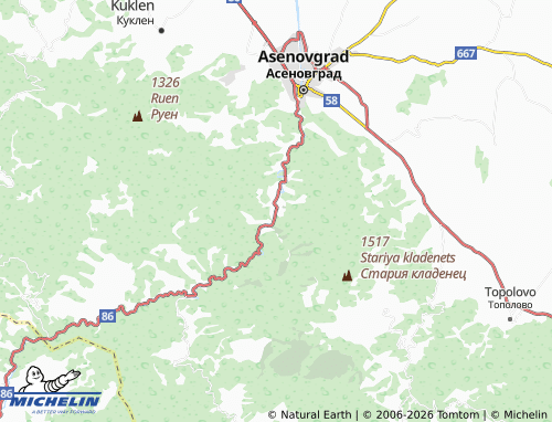 MICHELIN Bachkovo map - ViaMichelin