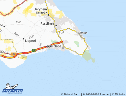 Mappa MICHELIN Agia Napa - ViaMichelin