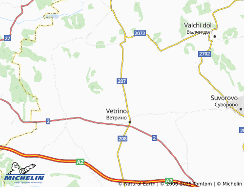 MICHELIN-Landkarte Sredno selo - ViaMichelin