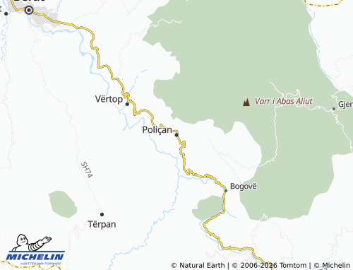 MICHELIN Poliçan map - ViaMichelin