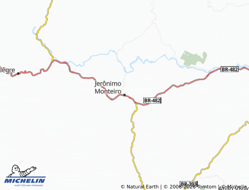 MICHELIN-Landkarte Jerônimo Monteiro - ViaMichelin