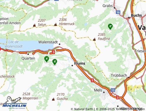 Mappa MICHELIN Berschis - ViaMichelin