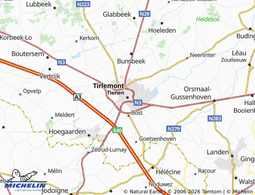 MICHELIN Tienen map - ViaMichelin