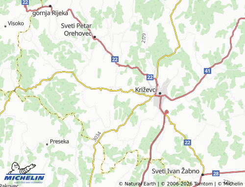 Mapa MICHELIN Podgajec - ViaMichelin
