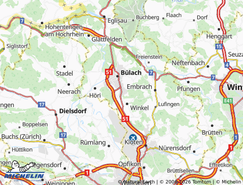 Mappa MICHELIN Bachenbülach - ViaMichelin