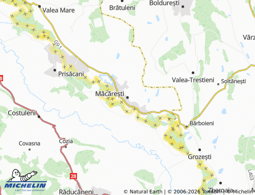 MICHELIN Măcărești map - ViaMichelin