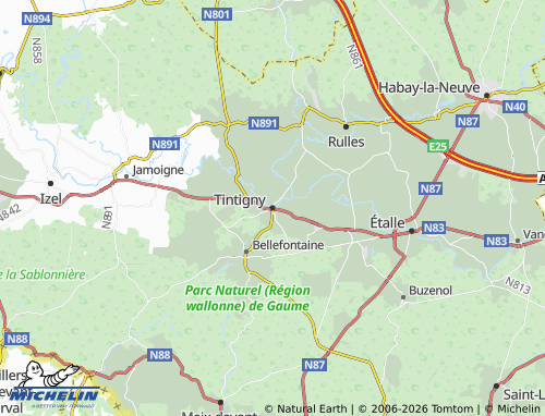 MICHELIN Tintigny map - ViaMichelin