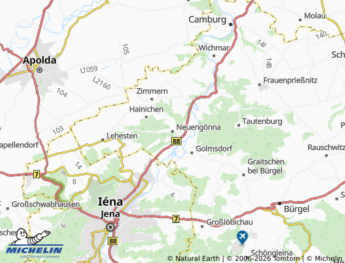 MICHELIN Neuengönna map - ViaMichelin