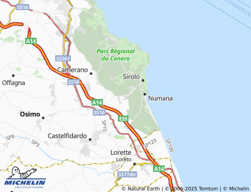 MICHELIN Coppo map - ViaMichelin