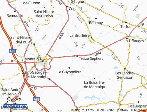 Mapa MICHELIN La Papinière - ViaMichelin