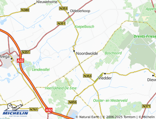MICHELIN Noordwolde-Zuid map - ViaMichelin