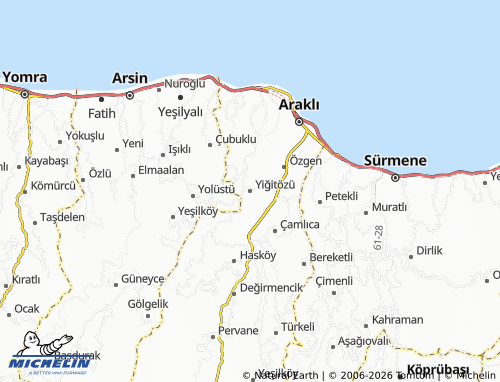MICHELIN Yiğitözü map - ViaMichelin